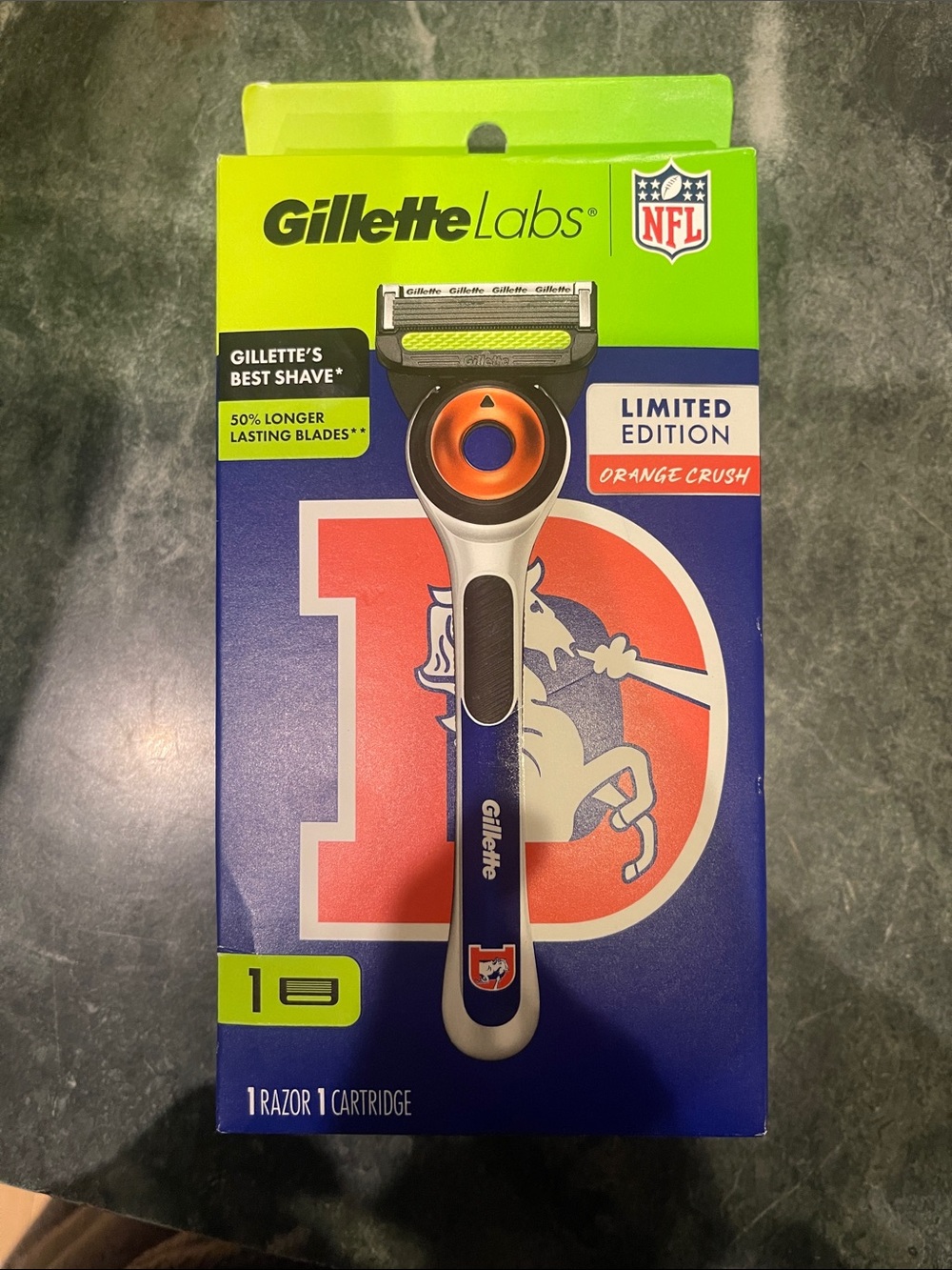 Gillette Labs Limited Edition Orange Crush Men's Razor - Blue & Orange